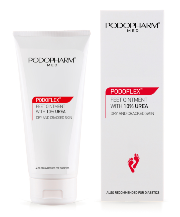 PODOPHARM PODOFLEX Feet Ointment with 10% urea – jalakreem uureaga hüperkeratoosi, kalluste ja lõhede hoolduseks