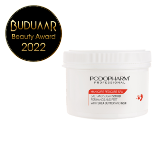 PODOPHARM Salt-Sugar Hand and Foot Scrub with Shea Butter and Goji Extract, koorija (600 g)